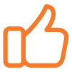 thumbs up orange